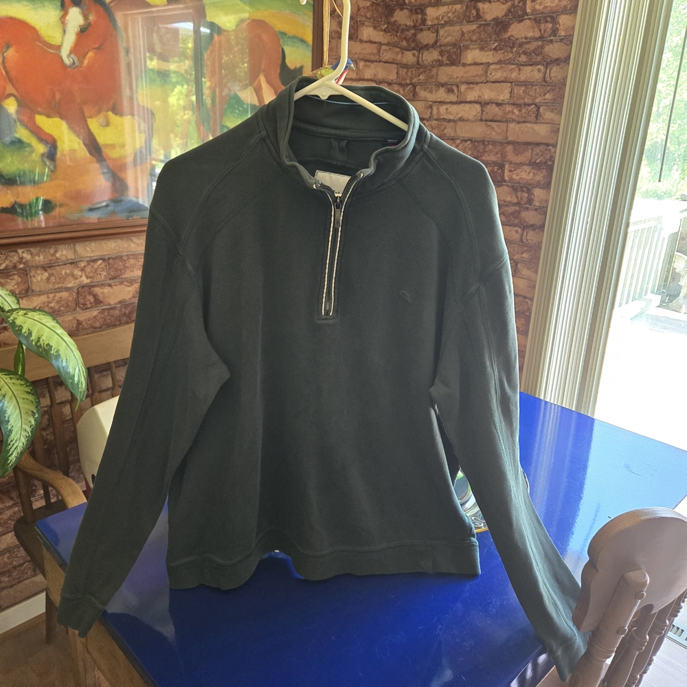Tommy Bahama Men's Dark Green Zip-Up Sweater